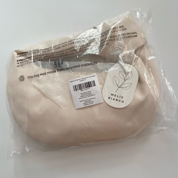 Melie Bianco Knot Handled Vegan Leather Clutch Handbag Satchel Bag, Ivory - Picture 5 of 6